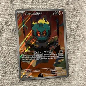 Pokemon Marshadow Card with Green and Black